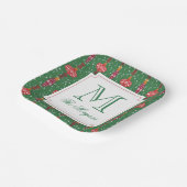 Feestelijke kerstversiering Monogram Papieren Bordje (Gebogen)