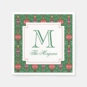 Feestelijke kerstversiering Monogram Servet (Voorkant)