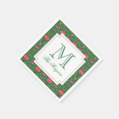 Feestelijke kerstversiering Monogram Servet (Hoek)