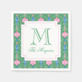 Feestelijke kerstversiering Monogram Servet (Voorkant)