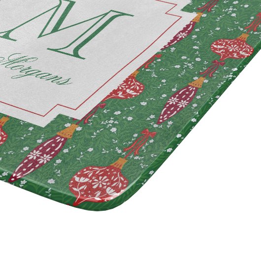 Feestelijke kerstversiering Monogram Snijplank (Hoek)