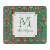 Feestelijke kerstversiering Monogram Snijplank (Voorkant)