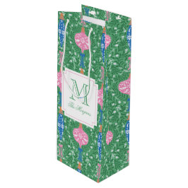 Feestelijke kerstversiering Monogram Wijn Cadeautas