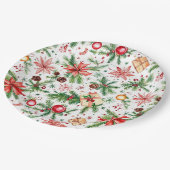 Feestelijke kerstversiering papieren bordje (Gekanteld)