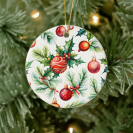Feestelijke kerstversiering Patronen Keramisch Ornament