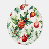 Feestelijke kerstversiering Patronen Keramisch Ornament (Links)