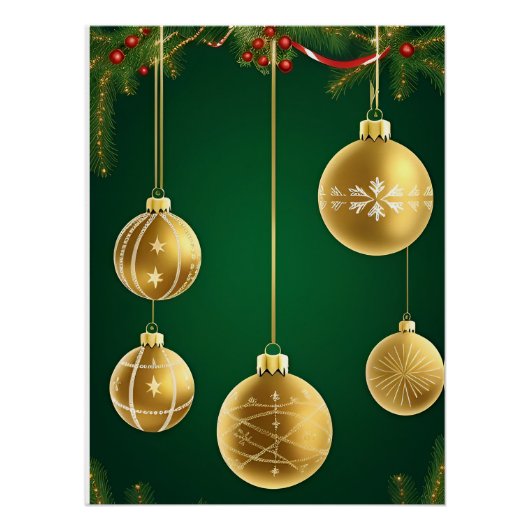 Feestelijke Kerstversiering Perfect Poster (Voorkant)
