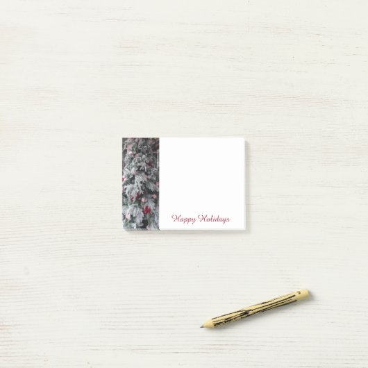 Feestelijke kerstversiering Post-it® notes (Op bureau)