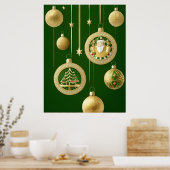 Feestelijke Kerstversiering Poster (Keuken)