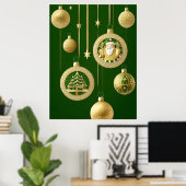 Feestelijke Kerstversiering Poster (Thuiskantoor)