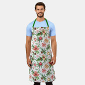 Feestelijke kerstversiering schort (Gedragen)