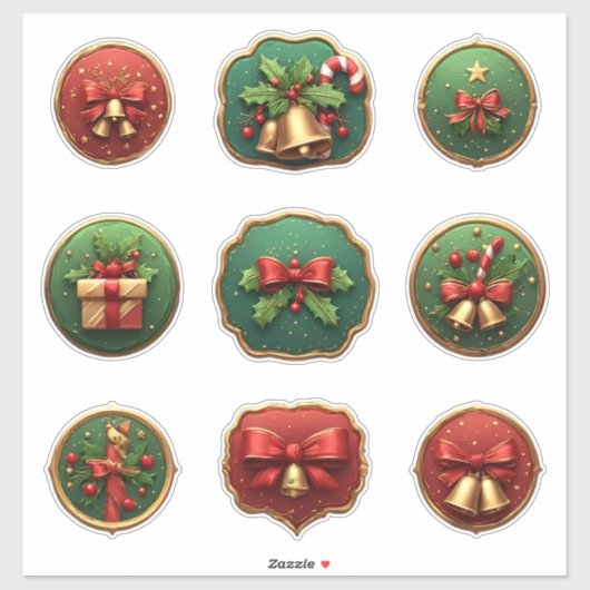 Feestelijke Kerstversiering Sticker (Vel)