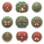 Feestelijke Kerstversiering Sticker (Voorkant)