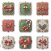 Feestelijke Kerstversiering Sticker (Voorkant)