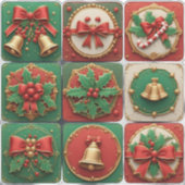Feestelijke Kerstversiering Sticker (Voorkant)