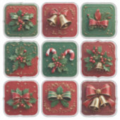 Feestelijke Kerstversiering Sticker (Voorkant)