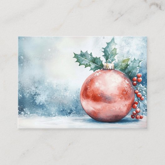 Feestelijke Kerstversiering Visitekaartje (Voorkant)