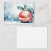 Feestelijke Kerstversiering Visitekaartje (Voorkant / Achterkant)