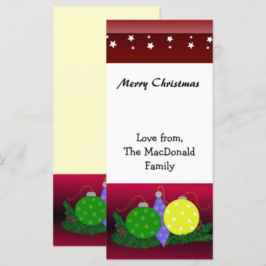 feestelijke kerstversieringen (Voorkant / Achterkant)