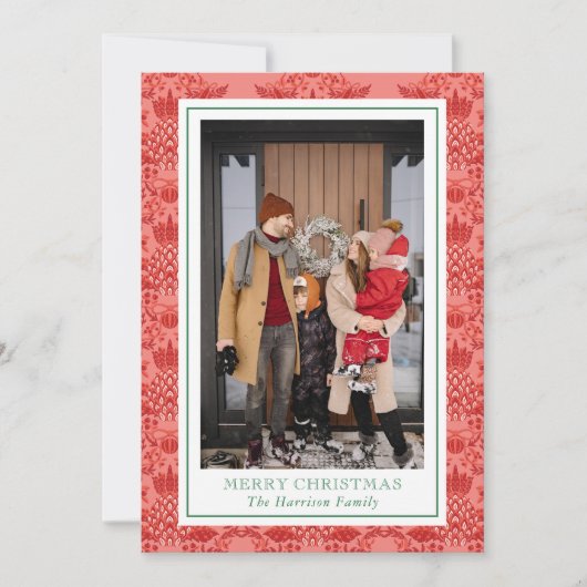 Feestelijke Kerstversieringen Ananas Foto Feestdagenkaart (Voorkant)