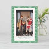 Feestelijke Kerstversieringen Ananas Foto Feestdagenkaart (Staand voorkant)