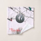 feestelijke kerstversieringen bad handdoek (Wasdoekje)
