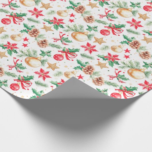 feestelijke kerstversieringen cadeaupapier (Hoek)