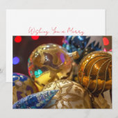 Feestelijke Kerstversieringen  Feestdagenkaart (Voorkant / Achterkant)