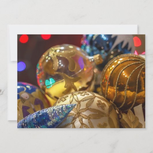 Feestelijke Kerstversieringen  Feestdagenkaart (Voorkant)