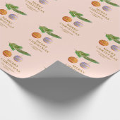 Feestelijke kerstversieringen gepersonaliseerd cadeaupapier (Hoek)