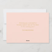 Feestelijke kerstversieringen gepersonaliseerd feestdagenkaart (Achterkant)