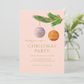 Feestelijke kerstversieringen gepersonaliseerd kaart (Staand voorkant)