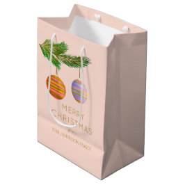 Feestelijke kerstversieringen gepersonaliseerd medium cadeauzakje