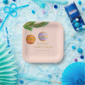 Feestelijke kerstversieringen gepersonaliseerd papieren bordje (Feest)