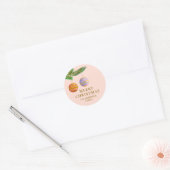 Feestelijke kerstversieringen gepersonaliseerd ronde sticker (Envelop)