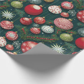 Feestelijke kerstversieringen Illustraties Cadeaupapier (Hoek)