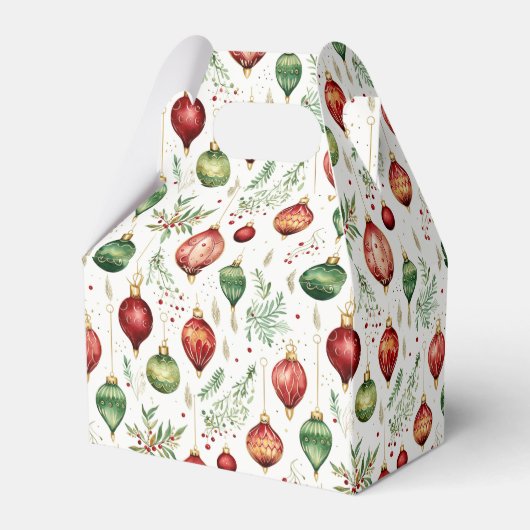 Feestelijke kerstversieringen Naadloos Patroon Bedankdoosjes (Achterkant)