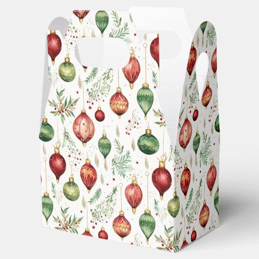 Feestelijke kerstversieringen Naadloos Patroon Bedankdoosjes (Geopend)