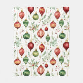 Feestelijke kerstversieringen Naadloos Patroon Fleece Deken (Voorkant)