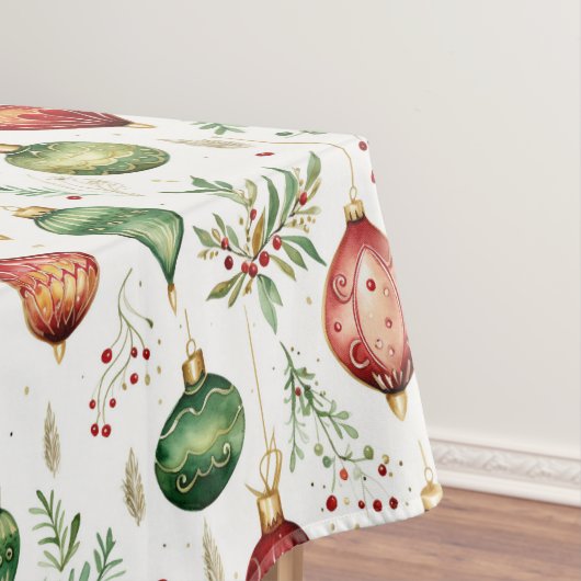Feestelijke kerstversieringen Naadloos Patroon Tafelkleed (Voorbeeld)