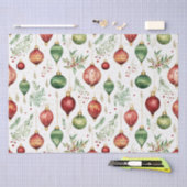 Feestelijke kerstversieringen Naadloos Patroon Tissuepapier (Craft)