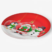 Feestelijke Kerstversieringen Papieren Bordje (Gekanteld)