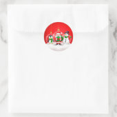 Feestelijke Kerstversieringen Ronde Sticker (Tas)