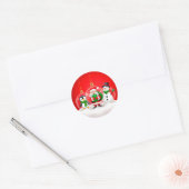 Feestelijke Kerstversieringen Ronde Sticker (Envelop)