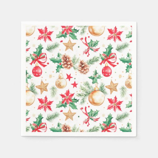 feestelijke kerstversieringen servet (Voorkant)