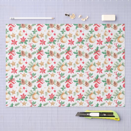 feestelijke kerstversieringen tissuepapier (Craft)