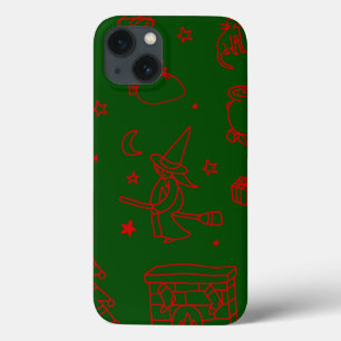 feestelijke kerstviering befana green Case-Mate iPhone case