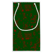 feestelijke kerstviering befana green klein cadeauzakje (Achterkant)