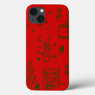 feestelijke kerstviering befana red Case-Mate iPhone case