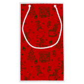 feestelijke kerstviering befana red klein cadeauzakje (Achterkant)